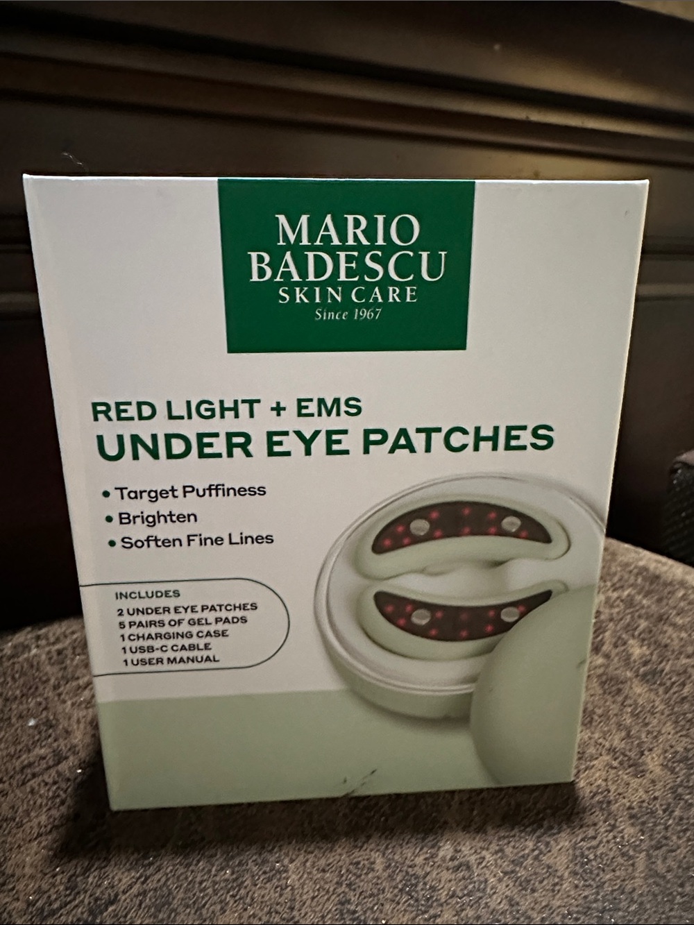 Mario Badescu Green Red Light + EMS Under Eye Patches